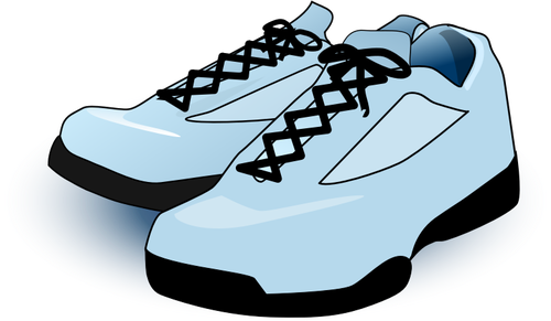 Zapatos tenis azules vector de la imagen